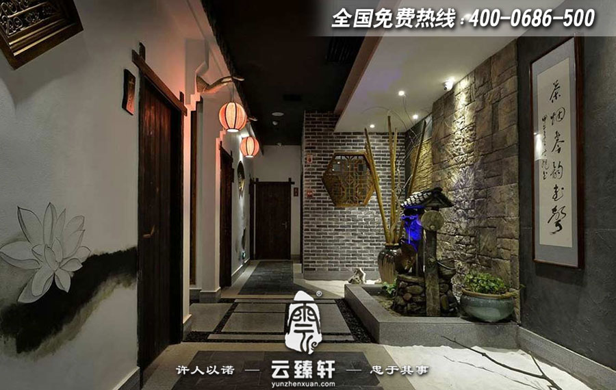 茶庄背景墙装修图片